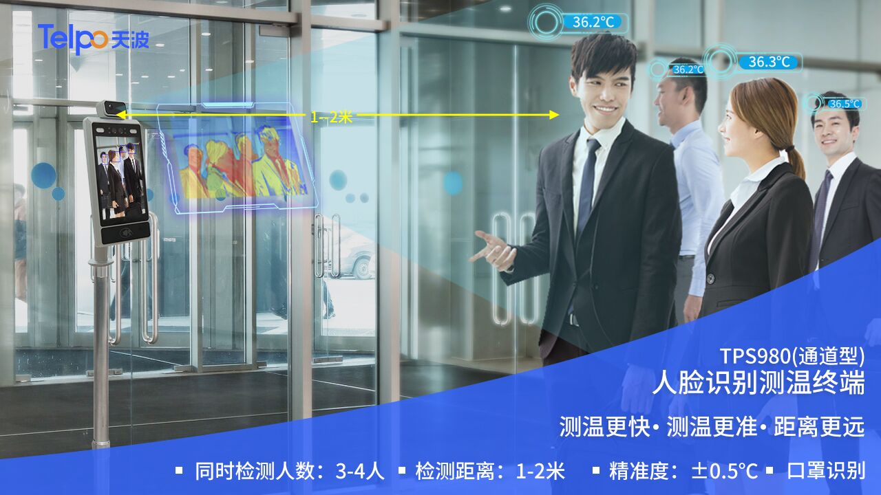 国内办公楼宇门口复工使用的人脸识别测温终端.jpg