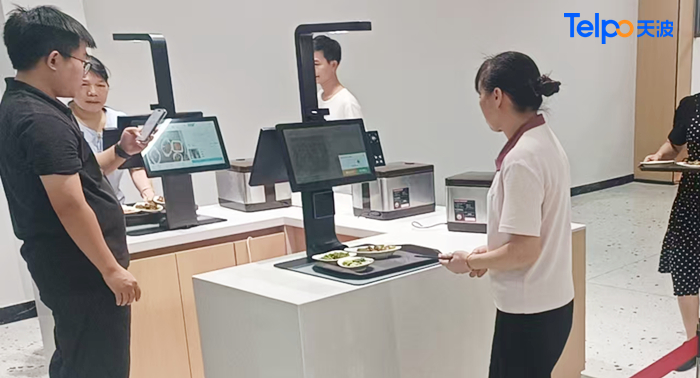 东莞市新宏丰服饰有限公司食堂使用天波视觉识别自助结算台C50